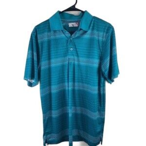 Ben Hogan Size M Mens Polo Shirt Short Sleeve Green Stripe
